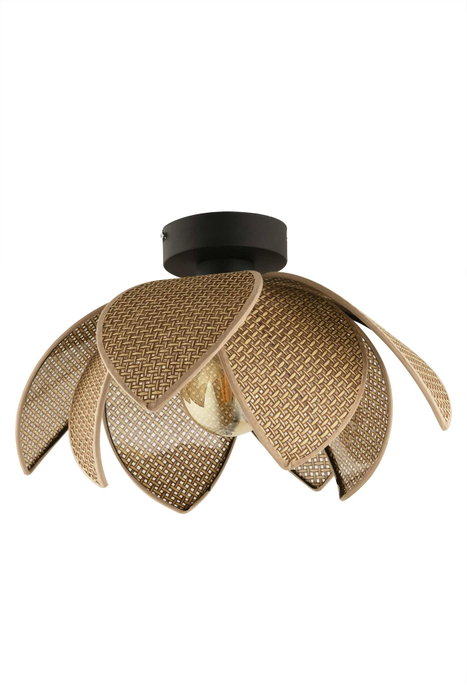 Opviq Lámpara de araña de cuerpo metálico Beige y Negro Opviq Lámpara de araña de cuerpo metálico Beige y Negro